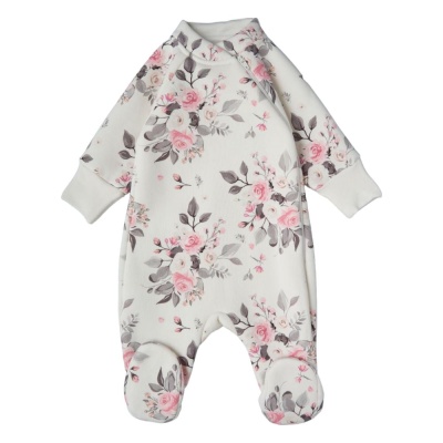 Комбинезон Цветы на креме Маленькая звезда 0214 (ЧЗ-мз) кремовый 01